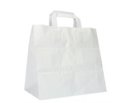 PAPIERTRAGETASCHEN TAKE-AWAY WEISS  260 x 175 x 245 mm, weiss, unbedruckt - Scheitlin Papier PAPIERTRAGETASCHEN TAKE-AWAY WEISS  260 x 175 x 245 mm, weiss, unbedruckt