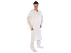 BESUCHERKITTEL  PE 20 my, weiss, 120 cm lang - Scheitlin Papier BESUCHERKITTEL  PE 20 my, weiss, 120 cm lang