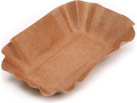 PAPPSCHALEN  10 x 17 x 3 cm, braun, mit Fettbarriere - Scheitlin Papier PAPPSCHALEN  10 x 17 x 3 cm, braun, mit Fettbarriere