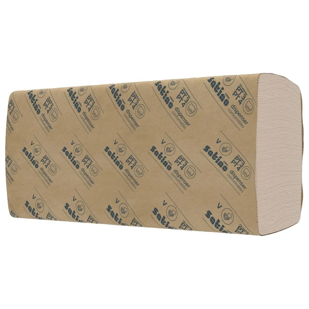 FALTHANDTUECHER 2-LAGIG  24 x 21 cm, beige, V-Falz, Recycling