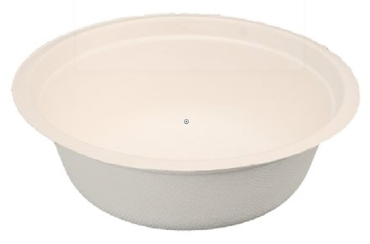 SALATSCHALE BAGASSE  ø 17.5 cm, Höhe: 6.5 cm, 950 ml, weiss
