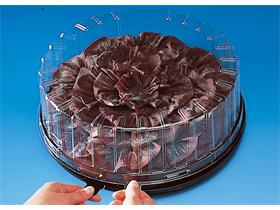 KUCHEN- UND TORTENPLATTE HAUBE  rund Ø 285 mm - Höhe 80 mm, transparent - Scheitlin Papier KUCHEN- UND TORTENPLATTE HAUBE  rund Ø 285 mm - Höhe 80 mm, transparent