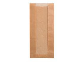 SICHTSTREIFENBEUTEL BRAUN  16 x 6 x 32 cm, Kraftapapier braun - Scheitlin Papier SICHTSTREIFENBEUTEL BRAUN  16 x 6 x 32 cm, Kraftapapier braun