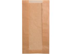 SICHTSTREIFENBEUTEL BRAUN  20 x 9 x 38 cm, Kraftpapier braun - Scheitlin Papier SICHTSTREIFENBEUTEL BRAUN  20 x 9 x 38 cm, Kraftpapier braun