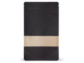 STANDBODENBEUTEL KRAFTPAPIER  Standbodenbeutel, 180 x 290 mm, Schwarz