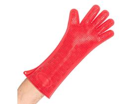 HANDSCHUHE OFENHANDSCHUH HEATBLOCKER  Grösse 43 cm, Farbe rot, Silikon