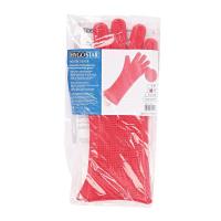 HANDSCHUHE OFENHANDSCHUH HEATBLOCKER  Grösse 43 cm, Farbe rot, Silikon