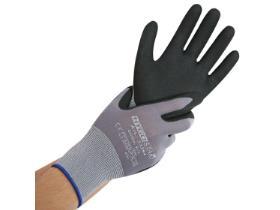 HANDSCHUHE PU-BESCHICHTUNG  23 cm, ERGO FLEX, grau, S