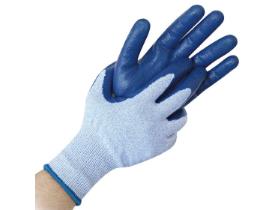 HANDSCHUHE SCHNITTSCHUTZ  Cut Allfood, lebensmittelecht, PU, blau