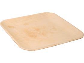 TELLER PALMBLATT  quadratisch, 26.5 x 26.5 cm, 2.5 cm tief