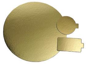 GOLDKARTONSCHEIBEN MIT LASCHE  ø 10 cm rund, gold, 1050 gm2 - Scheitlin Papier GOLDKARTONSCHEIBEN MIT LASCHE  ø 10 cm rund, gold, 1050 gm2