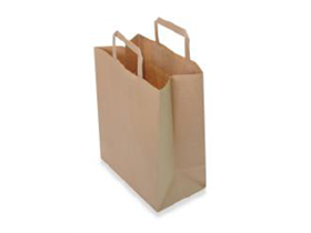 PAPIERTRAGETASCHEN BRAUN  26 + 14 x 32 cm, unbedruckt - Scheitlin Papier PAPIERTRAGETASCHEN BRAUN  26 + 14 x 32 cm, unbedruckt