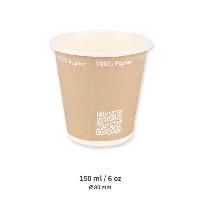 KAFFEEBECHER "ONLY PAPER"  1.5 dl , Neutraldruck, Pappe, Ø 8 cm