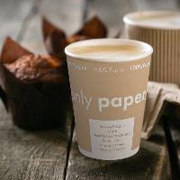 KAFFEEBECHER "ONLY PAPER"  1.5 dl , Neutraldruck, Pappe, Ø 8 cm