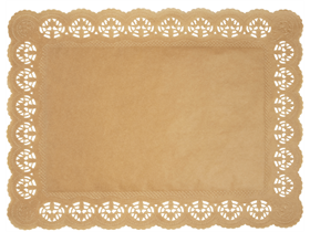 TORTENSPITZEN ECKIG  40 x 30 cm, eckig, braun - Scheitlin Papier TORTENSPITZEN ECKIG  40 x 30 cm, eckig, braun