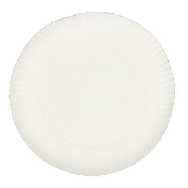 KARTONTELLER  ø 26 cm, weiss beschichtet