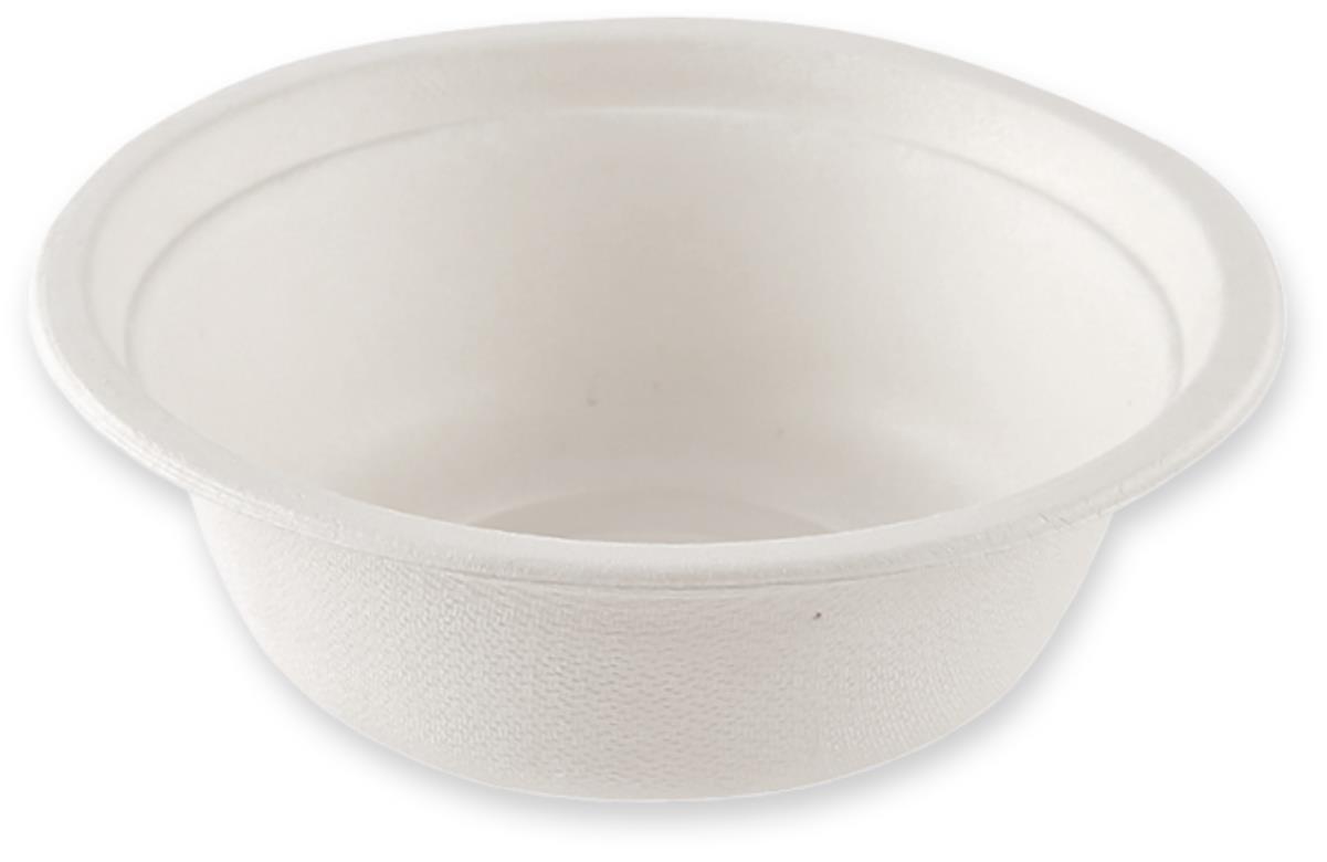 SCHALE BAGASSE  370 ml, rund, ø 13.6 cm, Höhe 4.7 cm