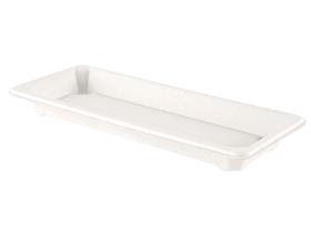SUSHI-SCHALE  221 x 92 x 22 mm, Bagasse, weiss - Scheitlin Papier SUSHI-SCHALE  221 x 92 x 22 mm, Bagasse, weiss