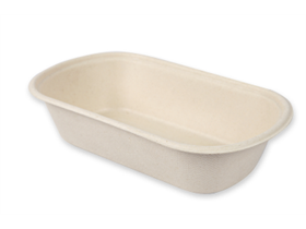 MENUESCHALE BAGASSE  aus Bagasse, 800 ml, 236 x 135 x 55 mm