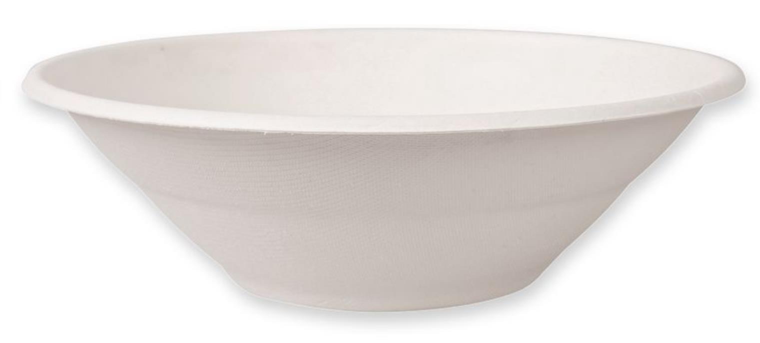 SCHALE BAGASSE  900 ml, rund, ø 19.5 cm, Höhe 6.5 cm