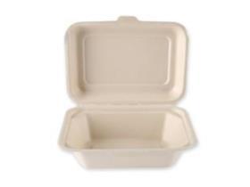 LUNCHBOX BAGASSE  ungeteilt, 18.5 x 13.5 x 6.5 cm, natur - Scheitlin Papier LUNCHBOX BAGASSE  ungeteilt, 18.5 x 13.5 x 6.5 cm, natur