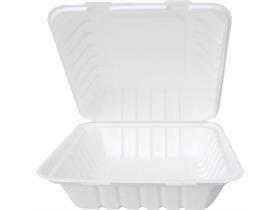 MENUBOX BAGASSE  ungeteilt, 22 x 20 x 9 cm, weiss - Scheitlin Papier MENUBOX BAGASSE  ungeteilt, 22 x 20 x 9 cm, weiss