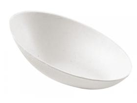 SCHALE BAGASSE FINGERFOOD  oval, 8 x 5.4 cm, weiss