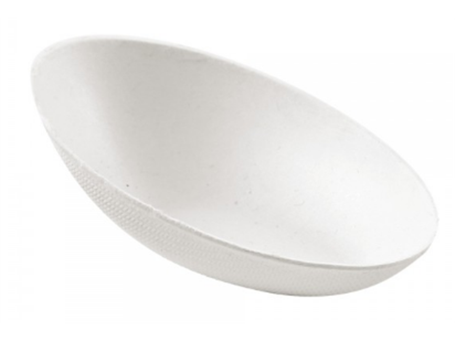 SCHALE BAGASSE FINGERFOOD  oval, 8 x 5.4 cm, weiss