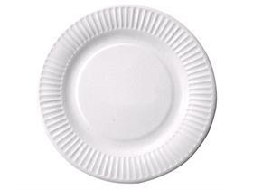 PAPPTELLER  rund, ø 20 cm, weiss, unbeschichtet