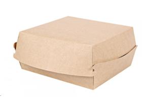 HAMBURGERBOX KARTON  aus braunem Karton, 155 x 155 x 84 mm
