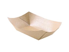 KARTONSCHIFFCHEN  12.5 x 8.8 x 3.8 cm, braun, beschichtet - Scheitlin Papier KARTONSCHIFFCHEN  12.5 x 8.8 x 3.8 cm, braun, beschichtet