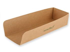 HOT DOG BOX  23 x 7.5 x 7 cm, braun, PE-beschichtet