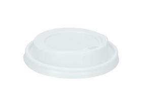 DECKEL ZU KAFFEEBECHER  weiss, flach, &Oslash; 80 mm, PS, f&uuml;r 2 dl