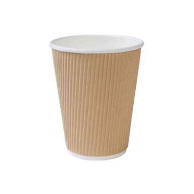 KAFFEEBECHER RIFFEL  3 dl, Neutraldruck, 2-wandig, geriffelt