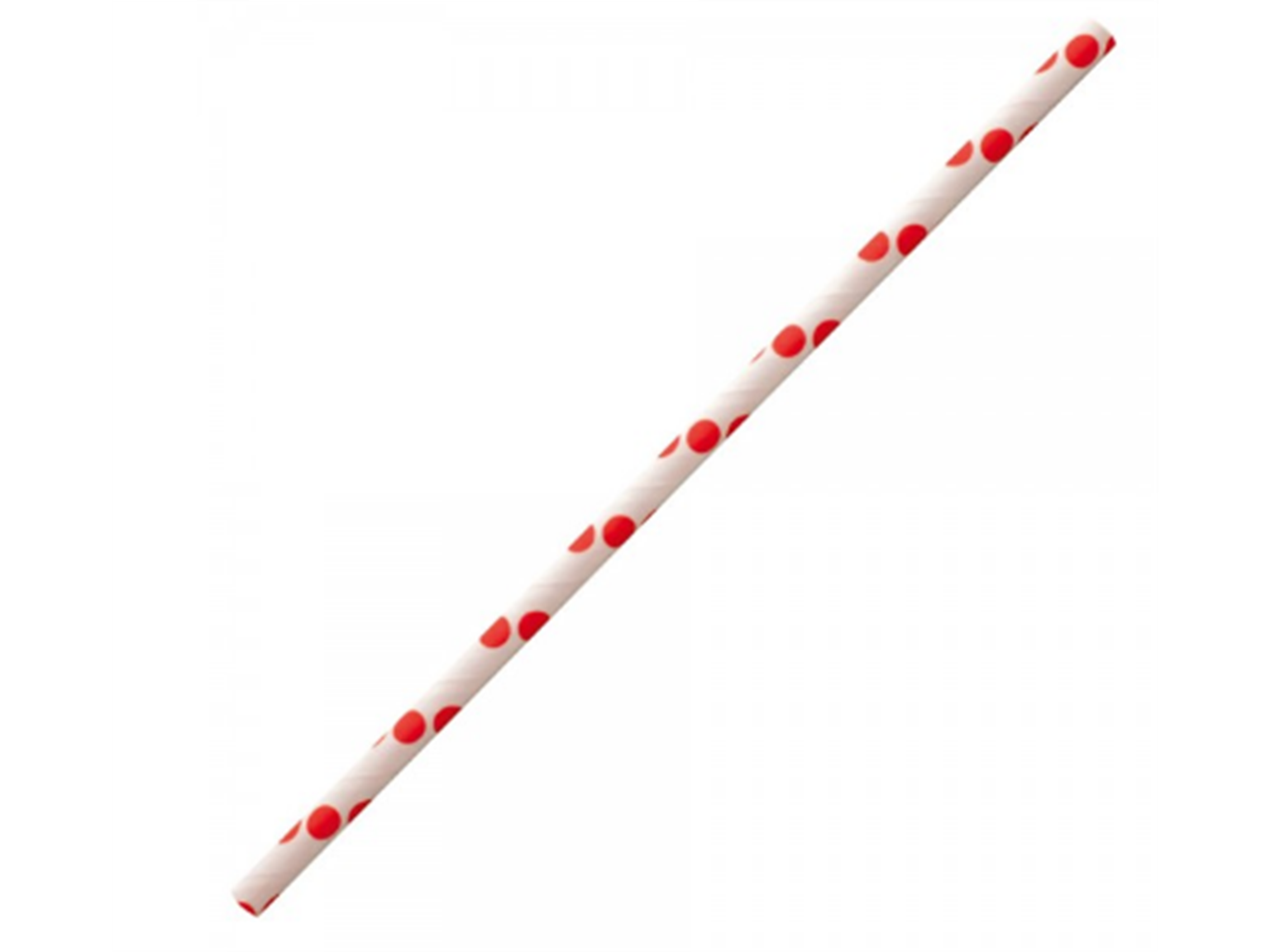 TRINKHALME PAPIER  rot, gerade, ø 6 mm, Länge 195 mm