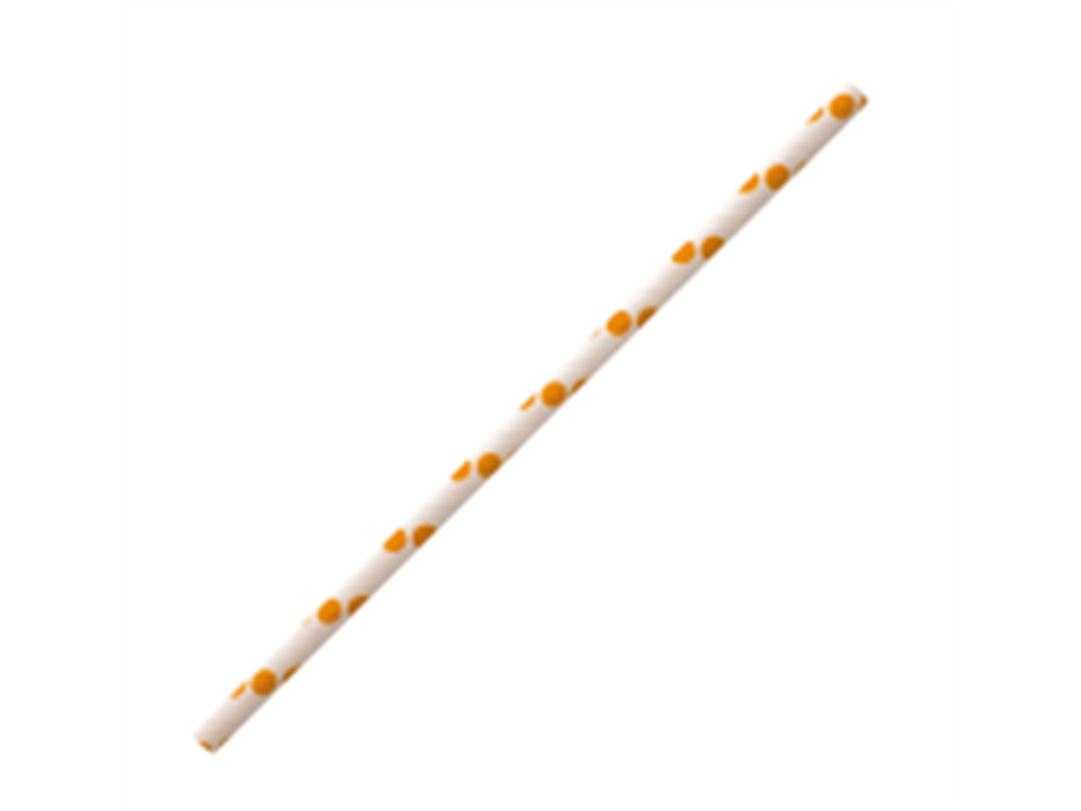 TRINKHALME PAPIER  orange, gerade, ø 6 mm, Länge 197 mm
