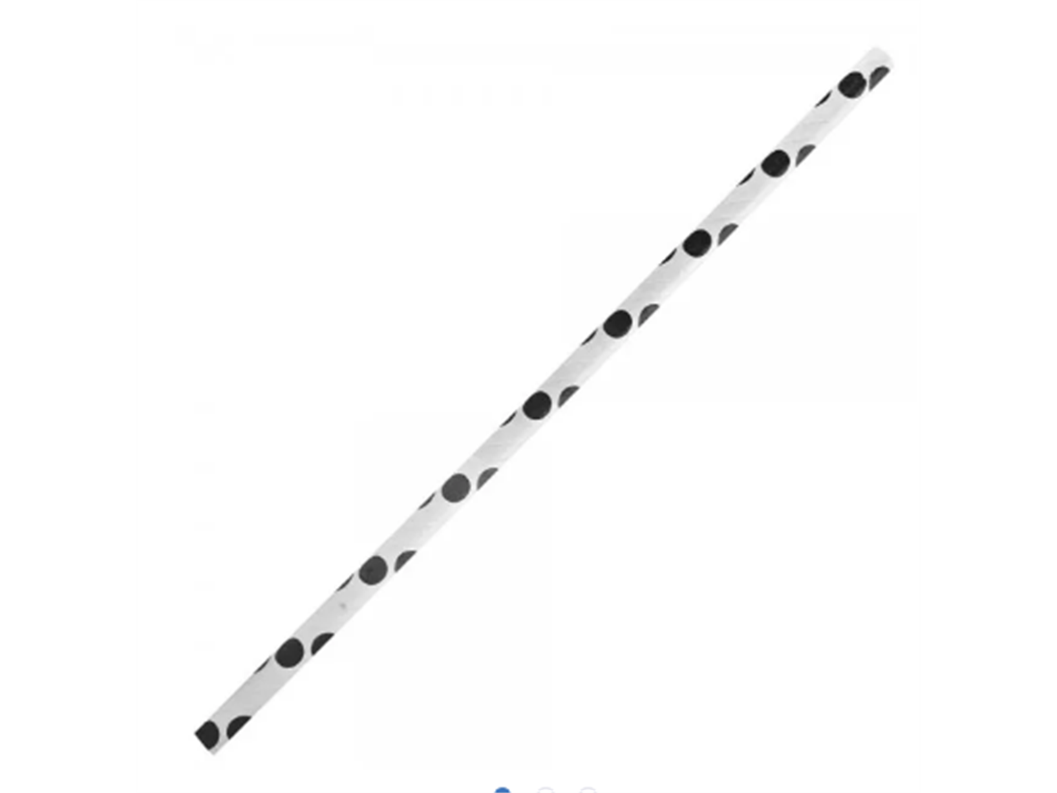 TRINKHALME PAPIER  schwarz, gerade, ø 6 mm, Länge 195 mm