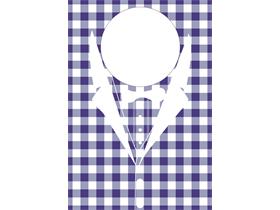 JUMBOLAETZCHEN KARO DIAMONDS BLAU  "Karo/Diamonds blau" 42 x 60 cm, Vlies