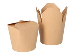 FOOD-BOX KARTON  aus braunem Karton, rund, 400 ml