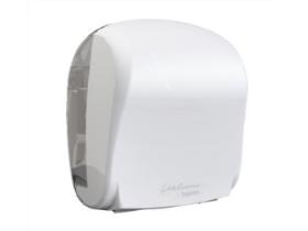 ROLLENHANDTUCHSPENDER  WELCOME TAPIRA  H:371 x B:330 x T:221 mm,Autocut,weiss - Scheitlin Papier ROLLENHANDTUCHSPENDER  WELCOME TAPIRA  H:371 x B:330 x T:221 mm,Autocut,weiss