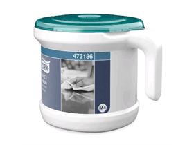 PUTZTUCHROLLENSPENDER TORK REFLEX  Innenabr., H240xT226xB258mm, weiss/türki - Scheitlin Papier PUTZTUCHROLLENSPENDER TORK REFLEX  Innenabr., H240xT226xB258mm, weiss/türki