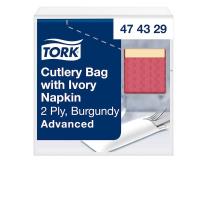 BESTECKTASCHEN TORK  39 x 23 cm, 2-lagig, bordeaux/elfenbein