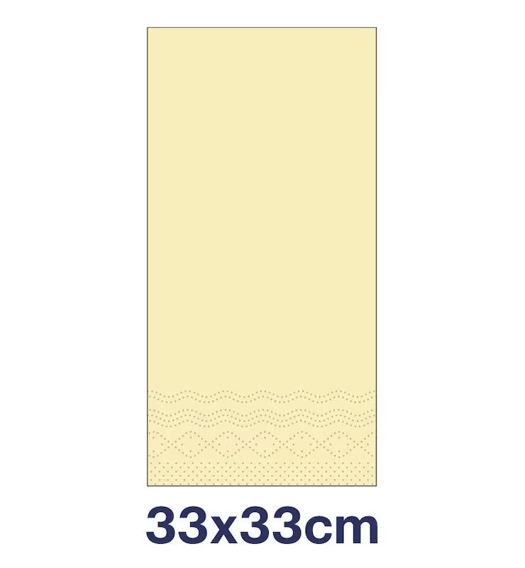 SERVIETTEN TORK  33 x 33 cm, 2-lagig, 1/8 Kopffalz, champ
