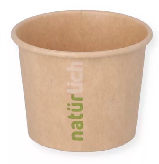 DRESSINGBECHER BRAUN  80 ml, "Nat&uuml;rlich", PE-beschichtet