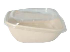 SALATSCHALE BAGASSE  19 x 19 x 5/7 cm, 750 ml, natur