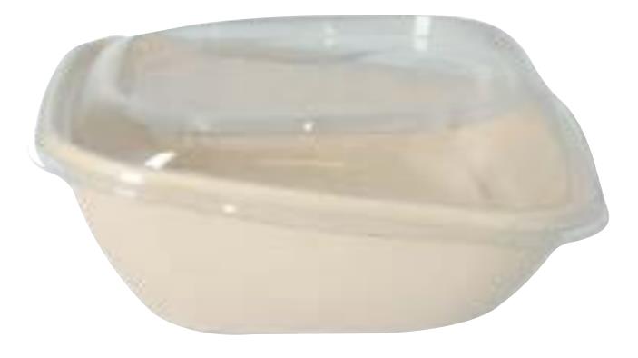 SALATSCHALE BAGASSE  19 x 19 x 5/7 cm, 750 ml, natur