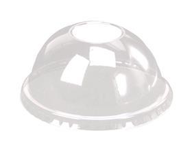 DOM-DECKEL ZU CLEAR CUP BIO PLA  aus PLA, mit Öffnung, unbedruckt - Scheitlin Papier DOM-DECKEL ZU CLEAR CUP BIO PLA  aus PLA, mit Öffnung, unbedruckt