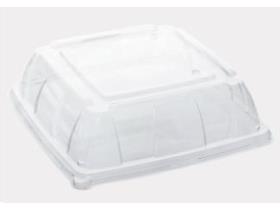 HAUBE ZU SERVIERPLATTE BAGASSE  319 x 319 x 74 mm, aus PET