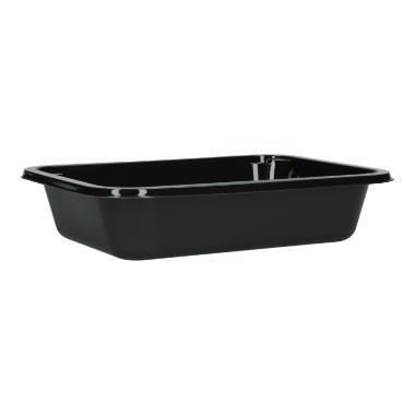 MENUSCHALE CPET 1-TEILIG  187 x 137 x 40 mm, schwarz, 680 ml