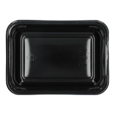 MENUSCHALE CPET 1-TEILIG  187 x 137 x 40 mm, schwarz, 680 ml